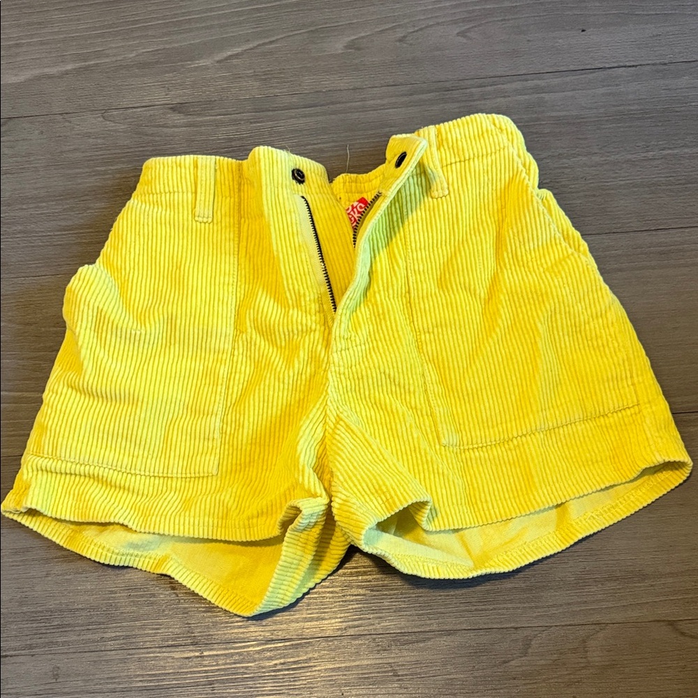 Bright Yellow Corduroy Shorts